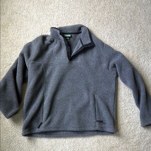 L.L. Bean Gray Fleece Pullover Jacket
